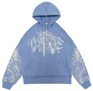 22DABE22 LIGHT BLUE SPLIT ZIP JACKET