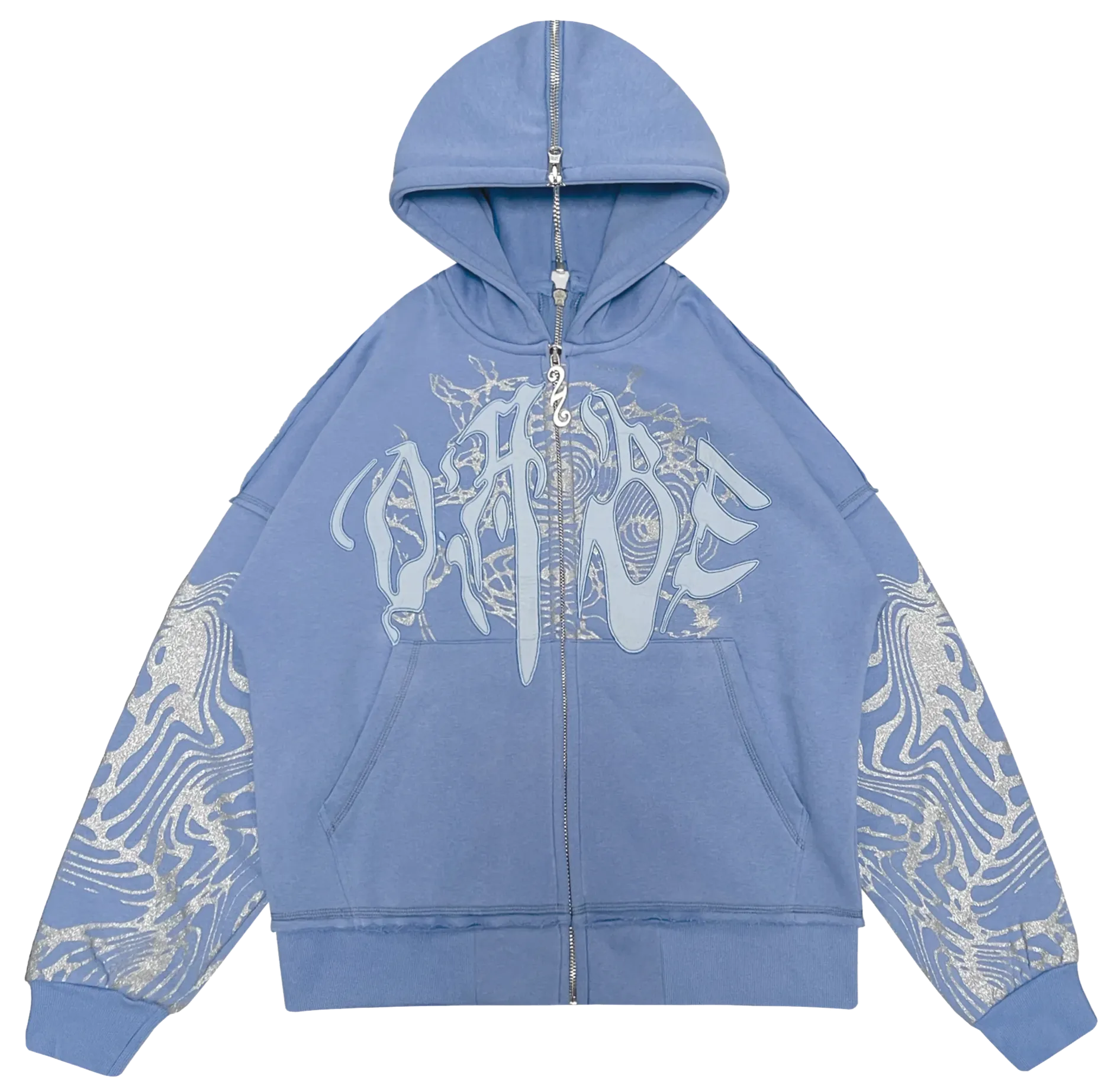 22DABE22 LIGHT BLUE SPLIT ZIP JACKET