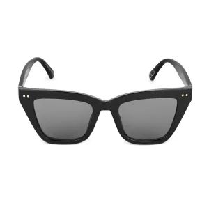 Accessorize London Women's Black Angled Cateye Sunglasses
