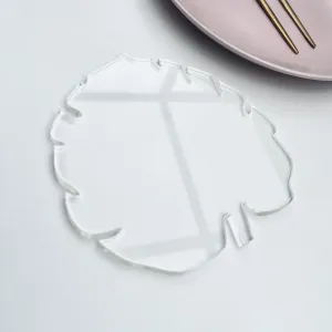 Acrylic Coaster | Acrylic Monstera Leaf Coaster | Transparet Coaster