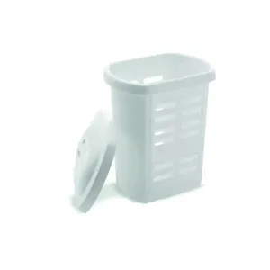 Addis 60L Linen / Laundry Hamper With Lid - White