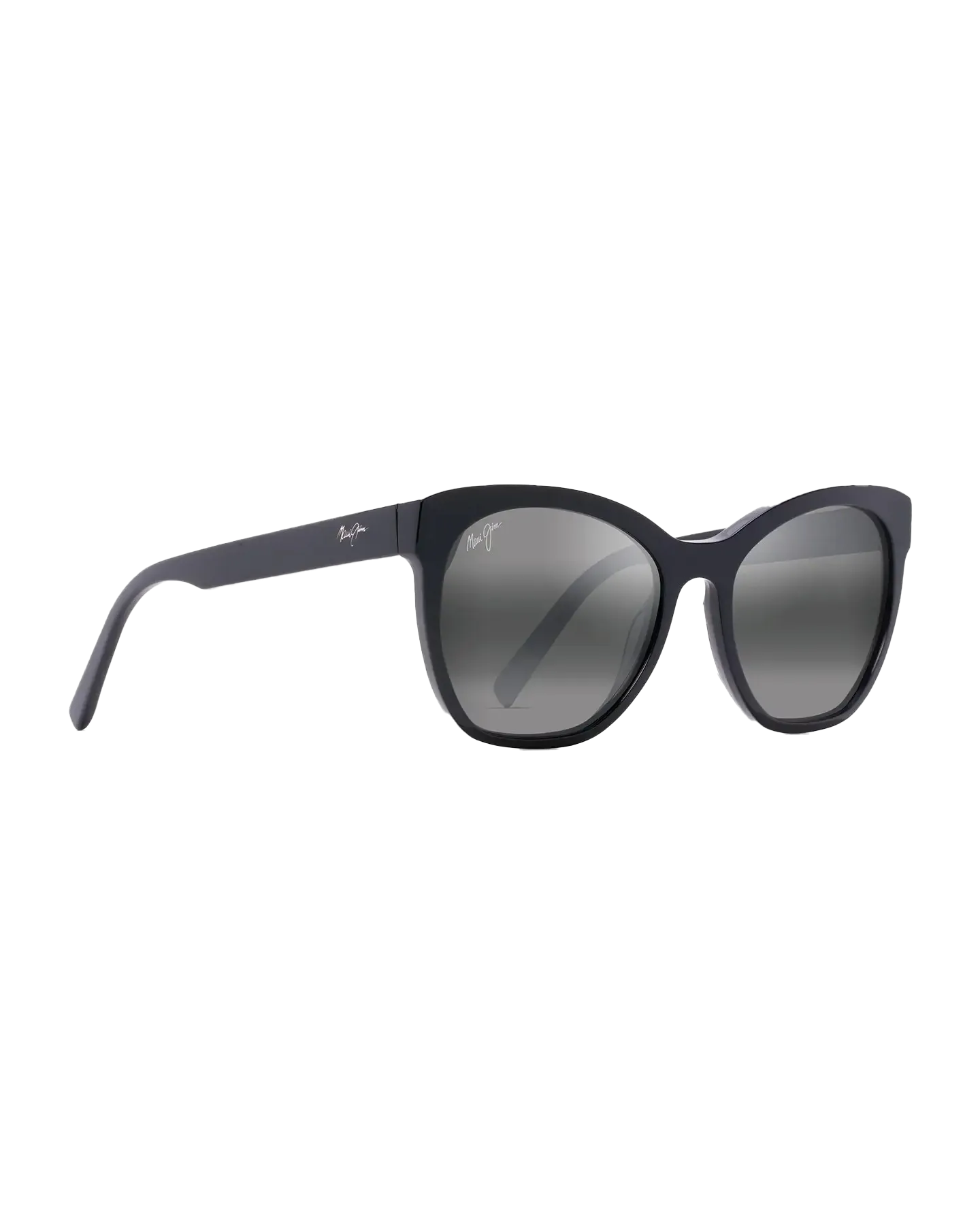 Alulu Polarised Cat Eye Sunglasses in Gloss Black & Neutral Grey
