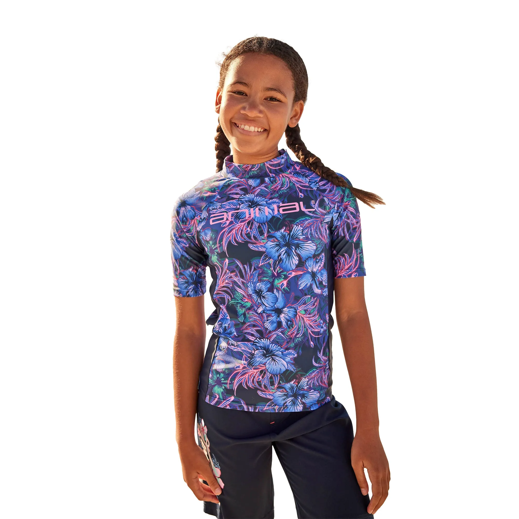 Animal Childrens/Kids Daisy Floral Recycled Rash Top
