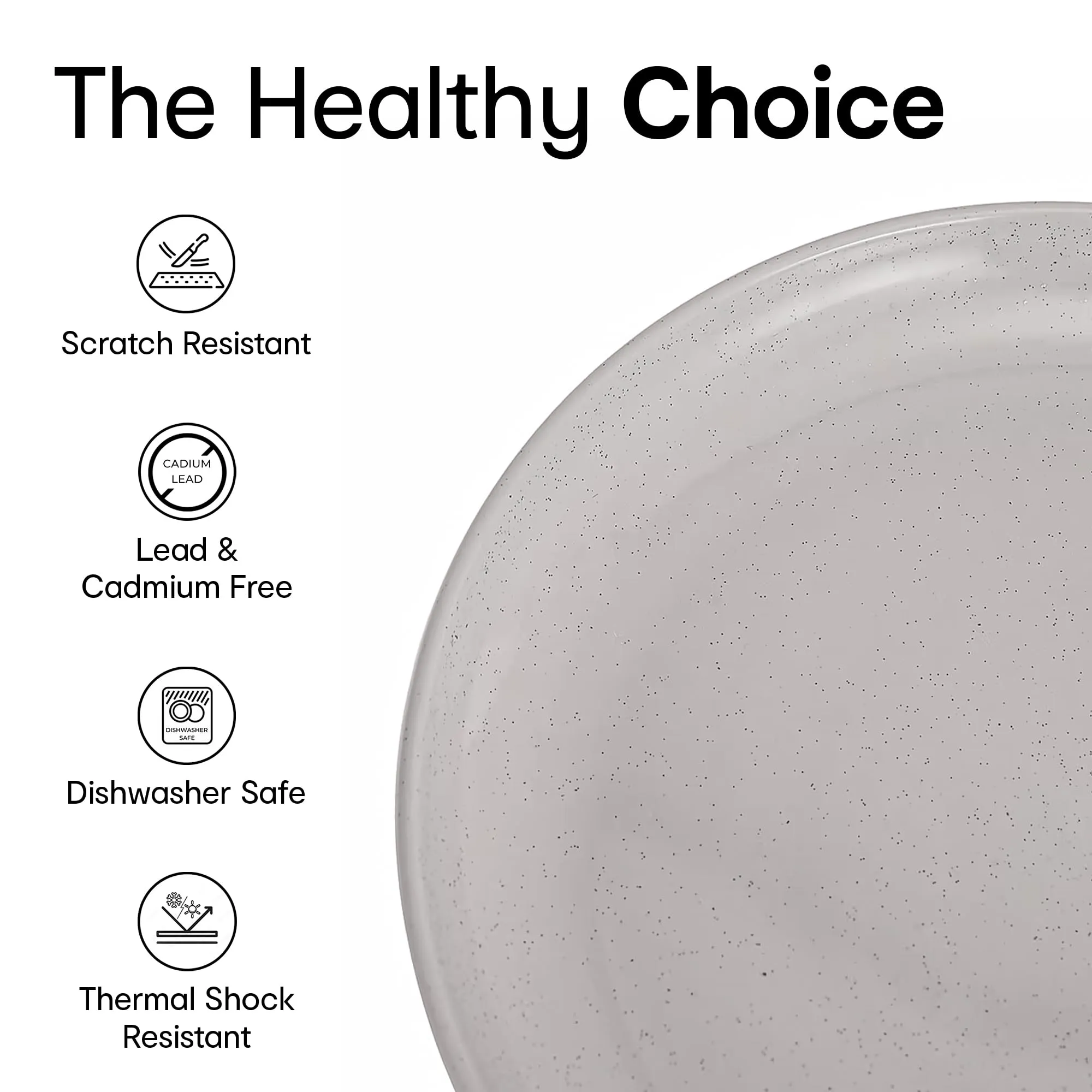 Anko Speckled Stoneware 12 pcs Dinner Set | Premium Crockery for Dining Table, Home, Restaurant, Gifting | Aesthetic Tableware Service Set for 6 | 6 Dinner Plates, 6 Bowls, Beige