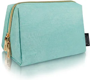 Aosbos Small Makeup Bag Travel Size Cosmetic Bags for Women Small Zipper Pouch with Inner Compartments | Idea for Purse Organizer (Green)