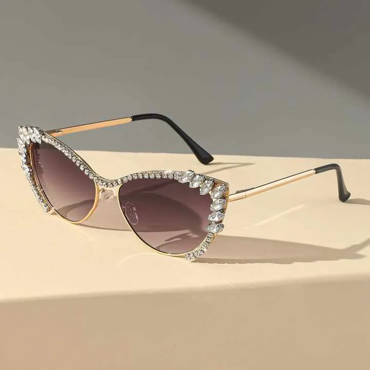 Arrival tweed Style Cat Eye Sunglass-نظارات شمسية جديدة