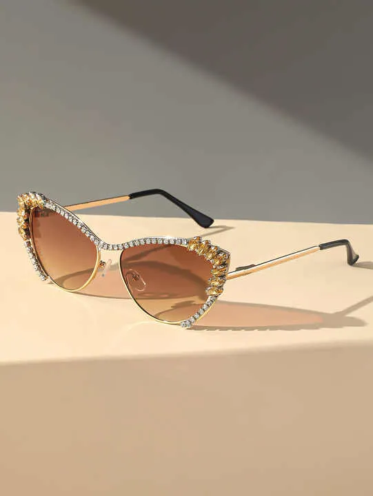 Arrival tweed Style Cat Eye Sunglass-نظارات شمسية جديدة