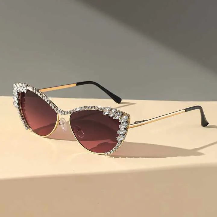 Arrival tweed Style Cat Eye Sunglass-نظارات شمسية جديدة