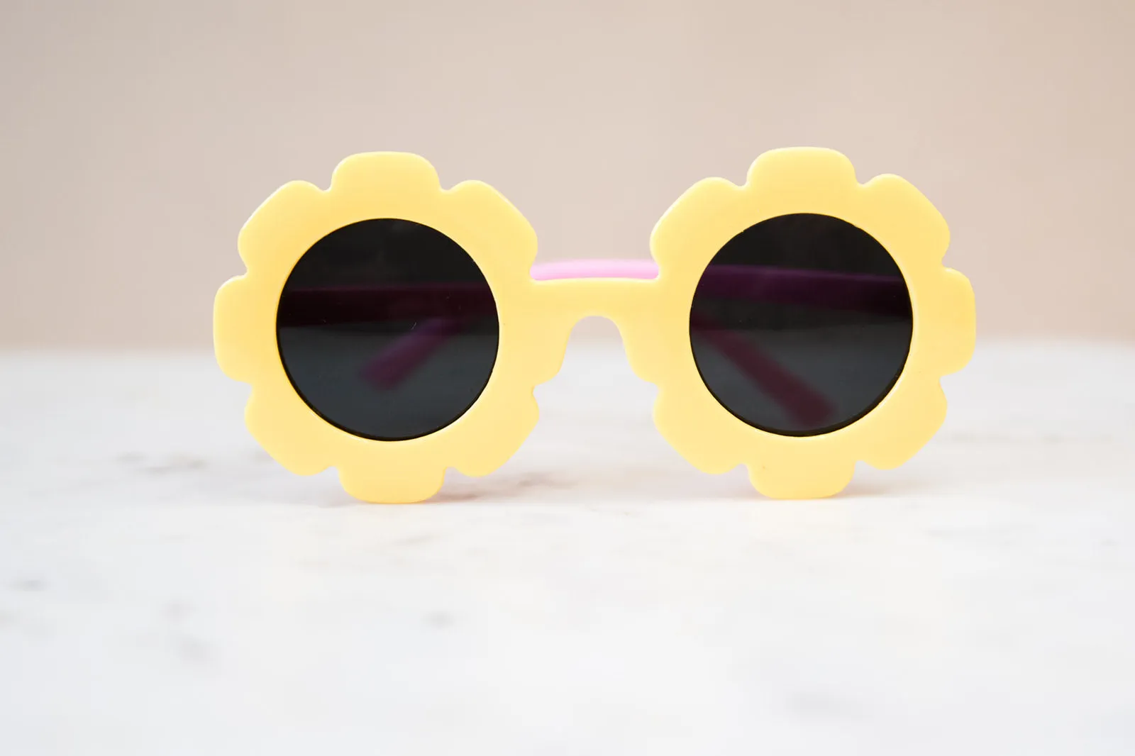 Babeehive Goods Toddler & Kid Daisy Sunglasses - Yellow & Pink