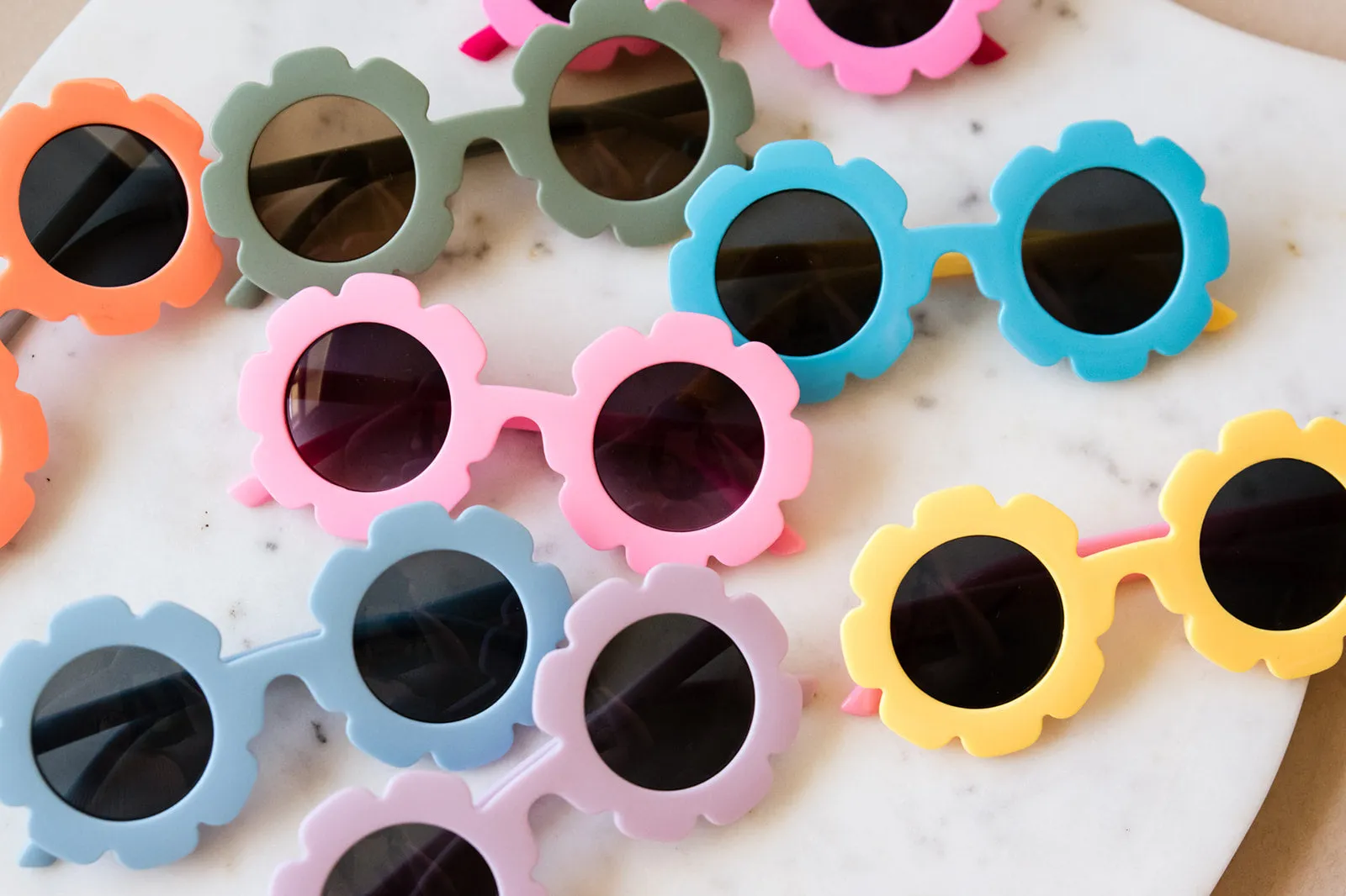 Babeehive Goods Toddler & Kid Daisy Sunglasses - Yellow & Pink