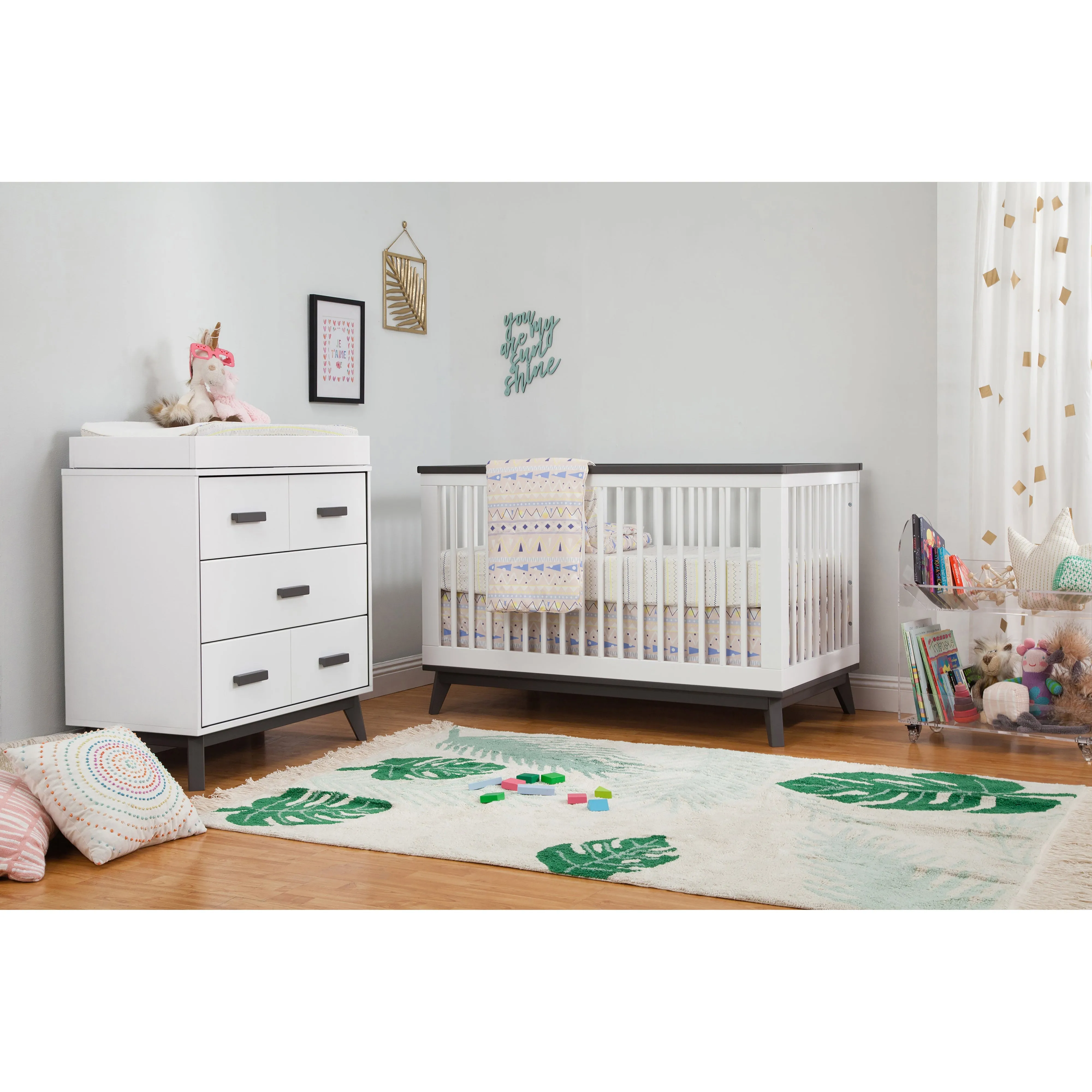 Babyletto Scoot 3-in-1 Convertible Crib with Toddler Bed Conversion Kit