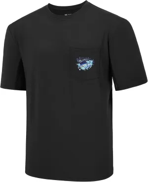 BASSDASH Mens UPF 50  Fishing Graphic T-Shirts Pocket Short Sleeve Shirt Quick Dry UV Sun Protection Casual Outdoor FS46M