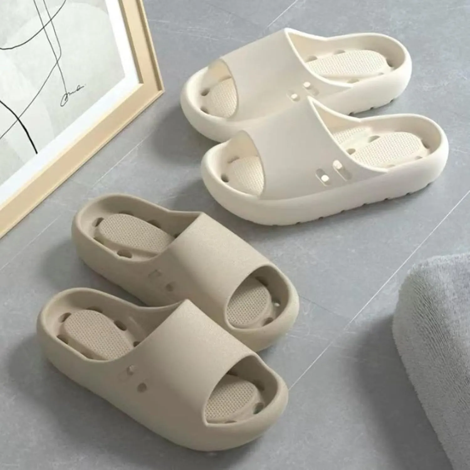 Bathroom Slippers Men Shower Shoes Women Mens Shower Shoes Slides for Women Spa Soft Sole Gym Slippers