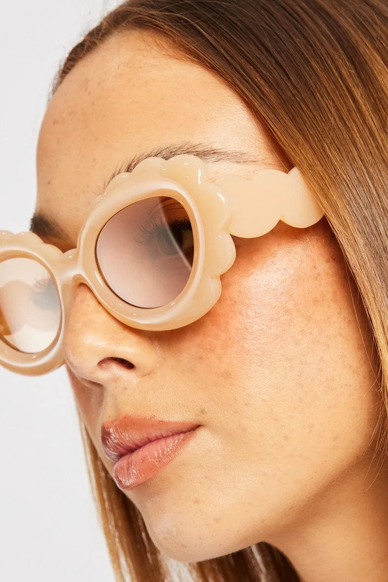 Beige Fashion Sunglasses
