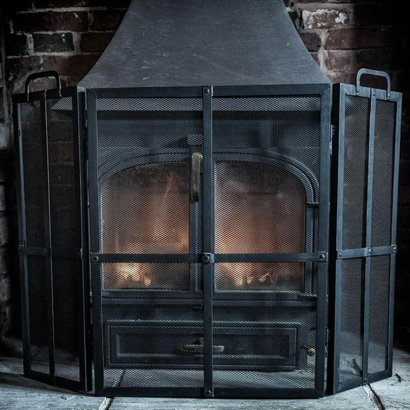 Black Iron Fire Screen Surround