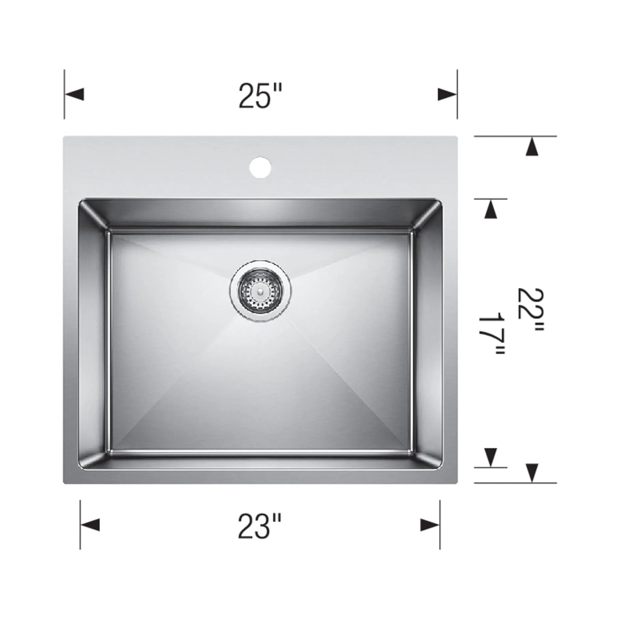 Blanco Quatrus 15 Single Bowl Dual Mount Kitchen Sink