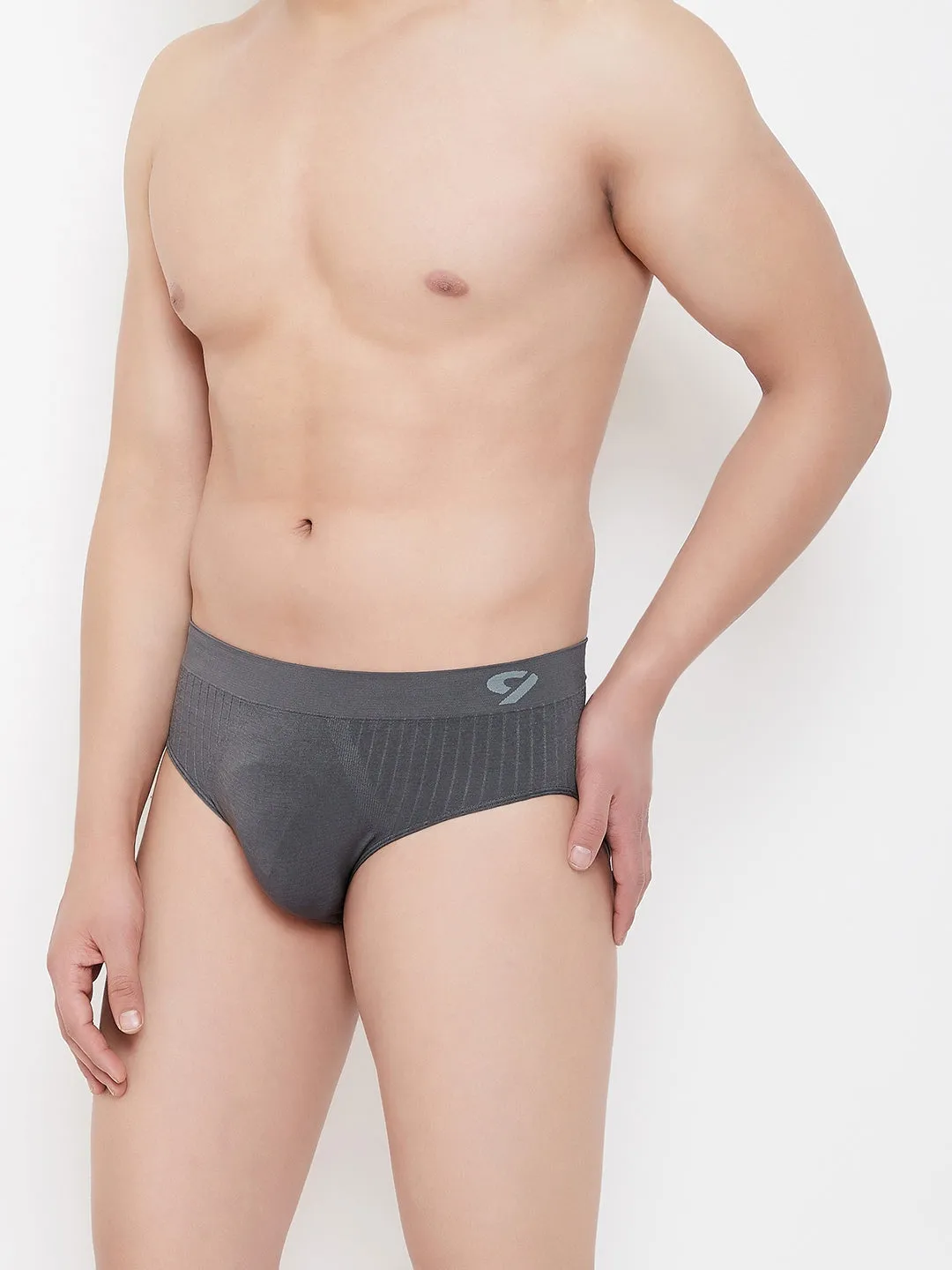 C9 Airwear Seamless Brief For Men's - Charcoal