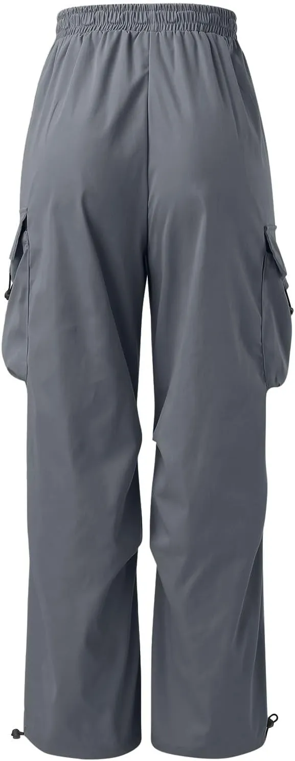 Cargo Pants for Men, Loose Fit Baggy Sweatpants, Casual Solid Color Pants with Pockets, Outdoor Drawstring Trousers