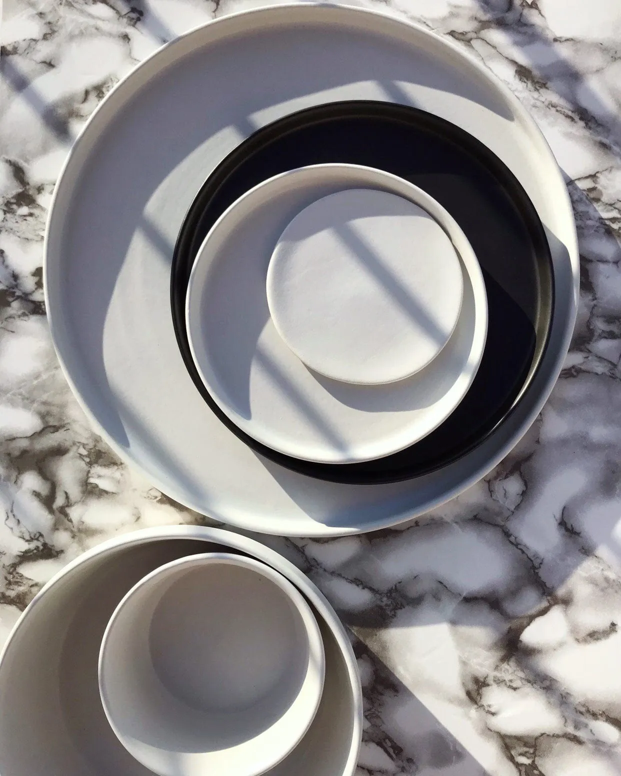Casa Cubista White Matte Tableware - Plates and Bowls