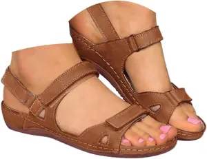 Casual Sandals Women Arch Support Wedge Sandals for Women Open Toe Shoes Comfortable Strap Beach Sandals