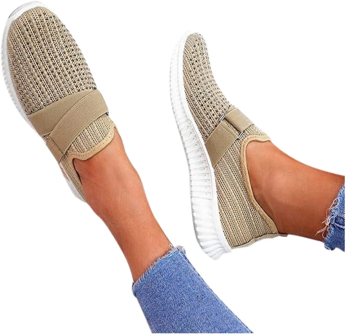 Cathalem Gym Shoes for Women Workout Memory Foam Walking Shoes Running Classic Slip On Athletic Tennis Sneakers