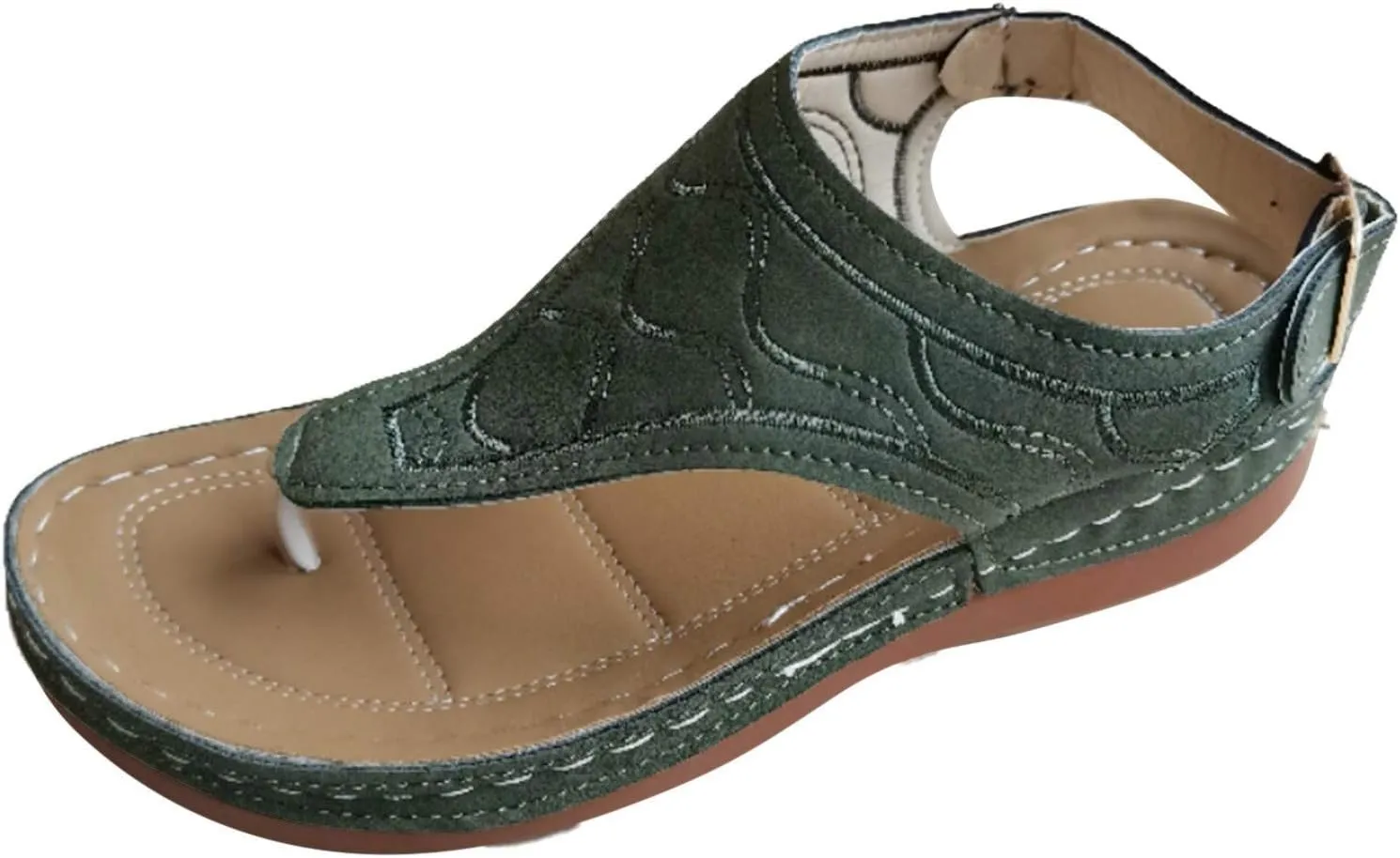 Cathalem Orthopedic Sandals for Women Arch Support 2024 Casual Summer Shoes Flip Flops Comfy Lightweight Breathable Sandals