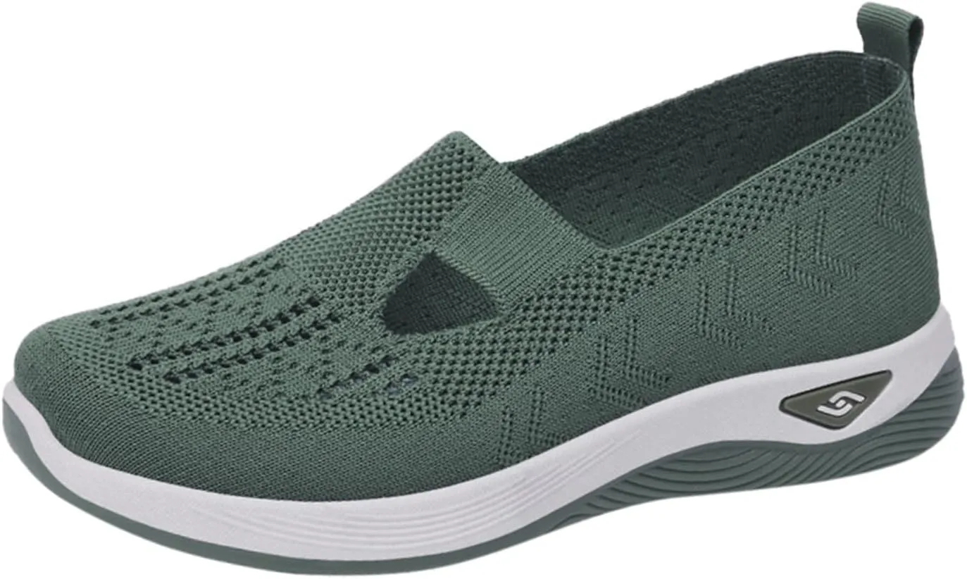 Cathalem Orthopedic Shoes for Women Walking Slip on Diabetic Foam Shoes Hands Free Slip in Sneakers Arch Support