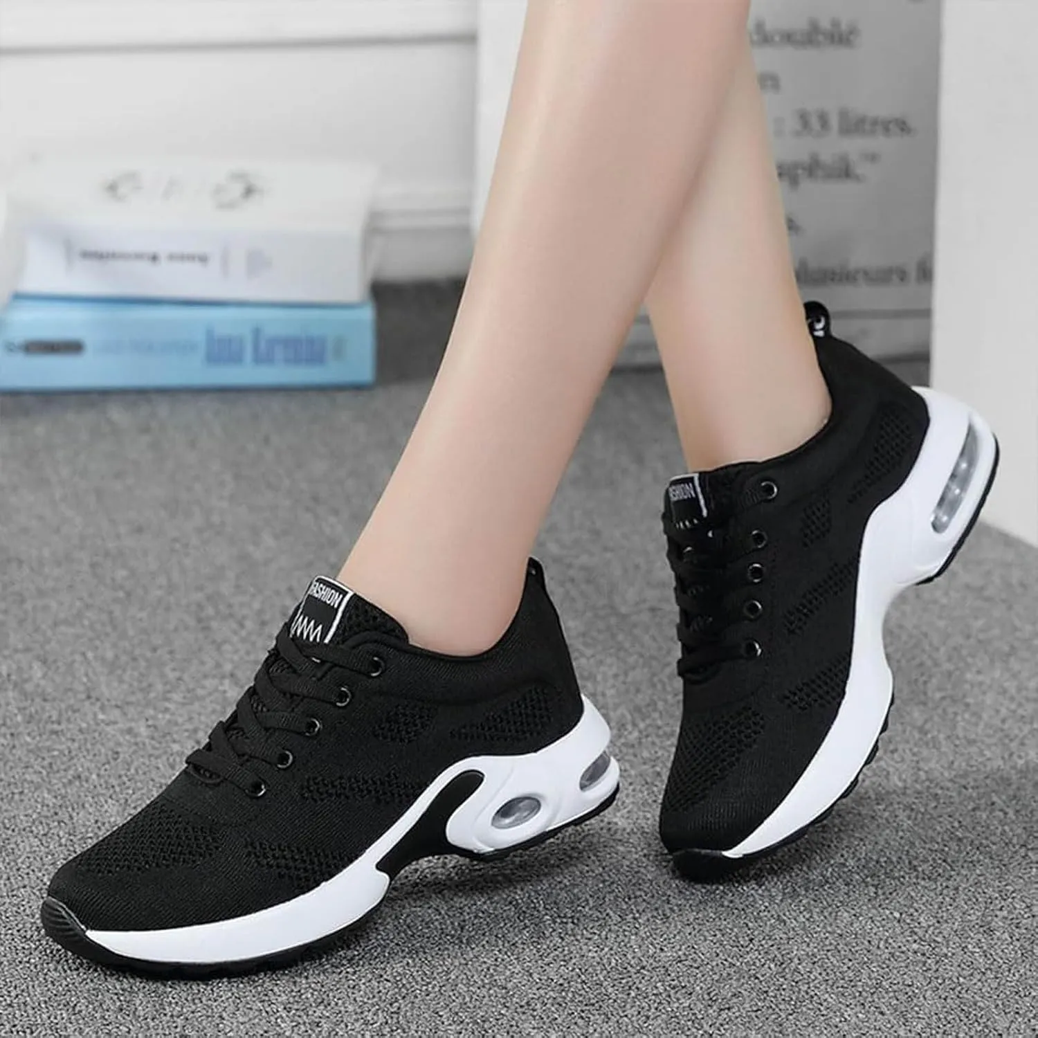 Cathalem Orthopedic Sneakers for Women,The Most Comfortable Orthopedic Shoes, Mesh Casual Breathable Knit Air Cushion Shoes