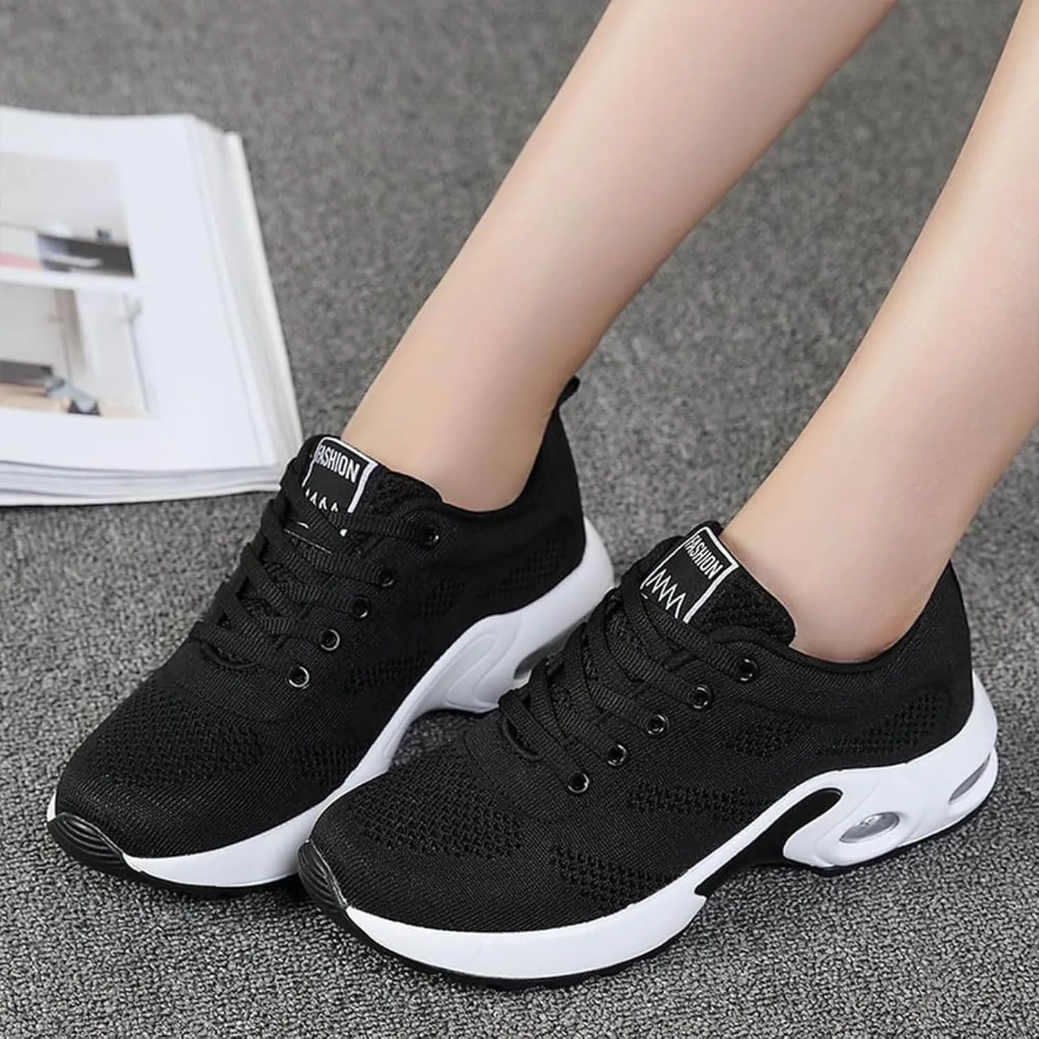 Cathalem Orthopedic Sneakers for Women,The Most Comfortable Orthopedic Shoes, Mesh Casual Breathable Knit Air Cushion Shoes