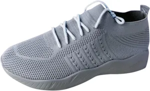 Cathalem Walking Shoes for Women Walking Shoes Slip on Sneakers Fashion Platform Solid Color Lace-up Sneakers