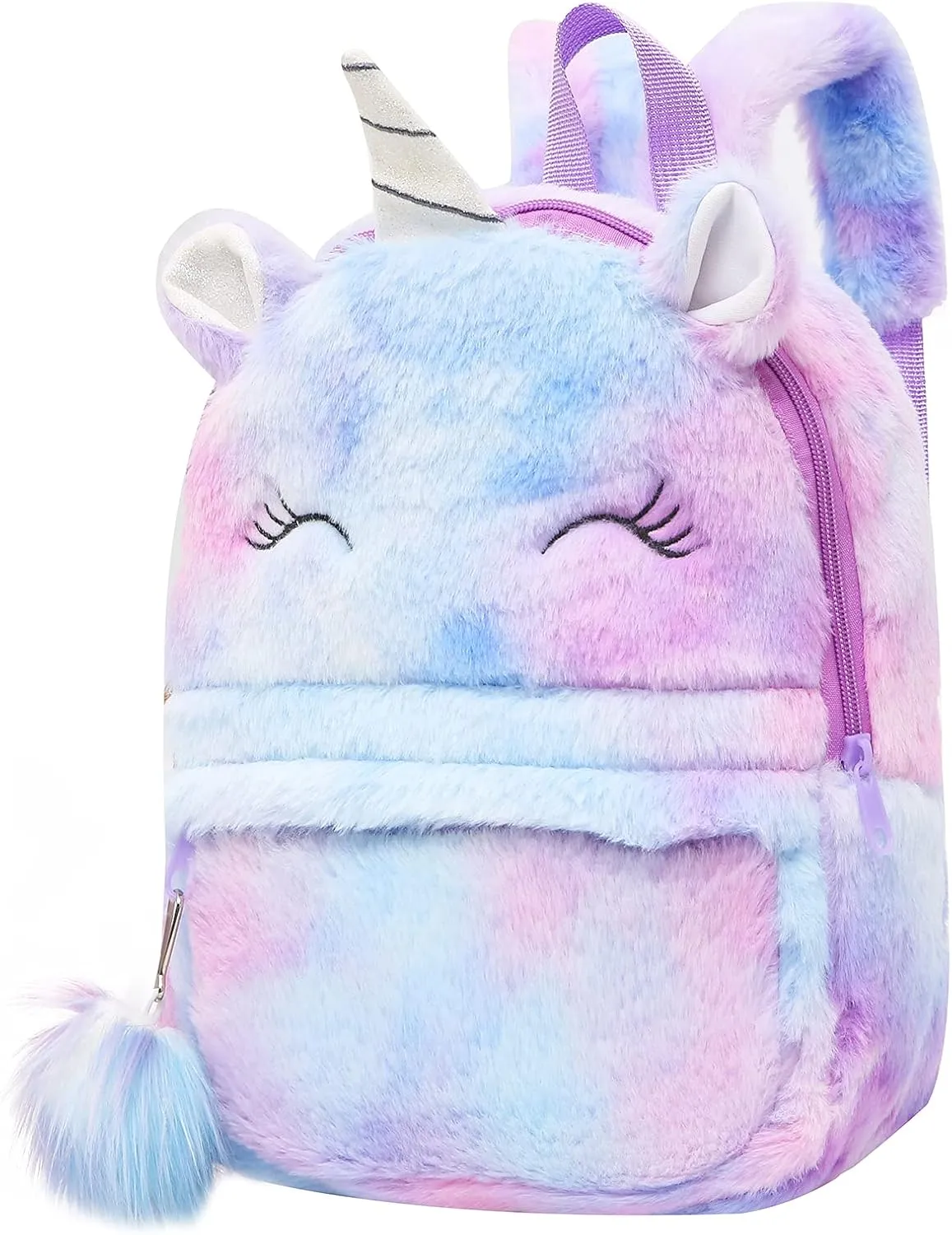 CBOALOGR Cute Plush Unicorn Toddler Small Backpack Little Plush Bookbag for Girls 3 to 6 years old
