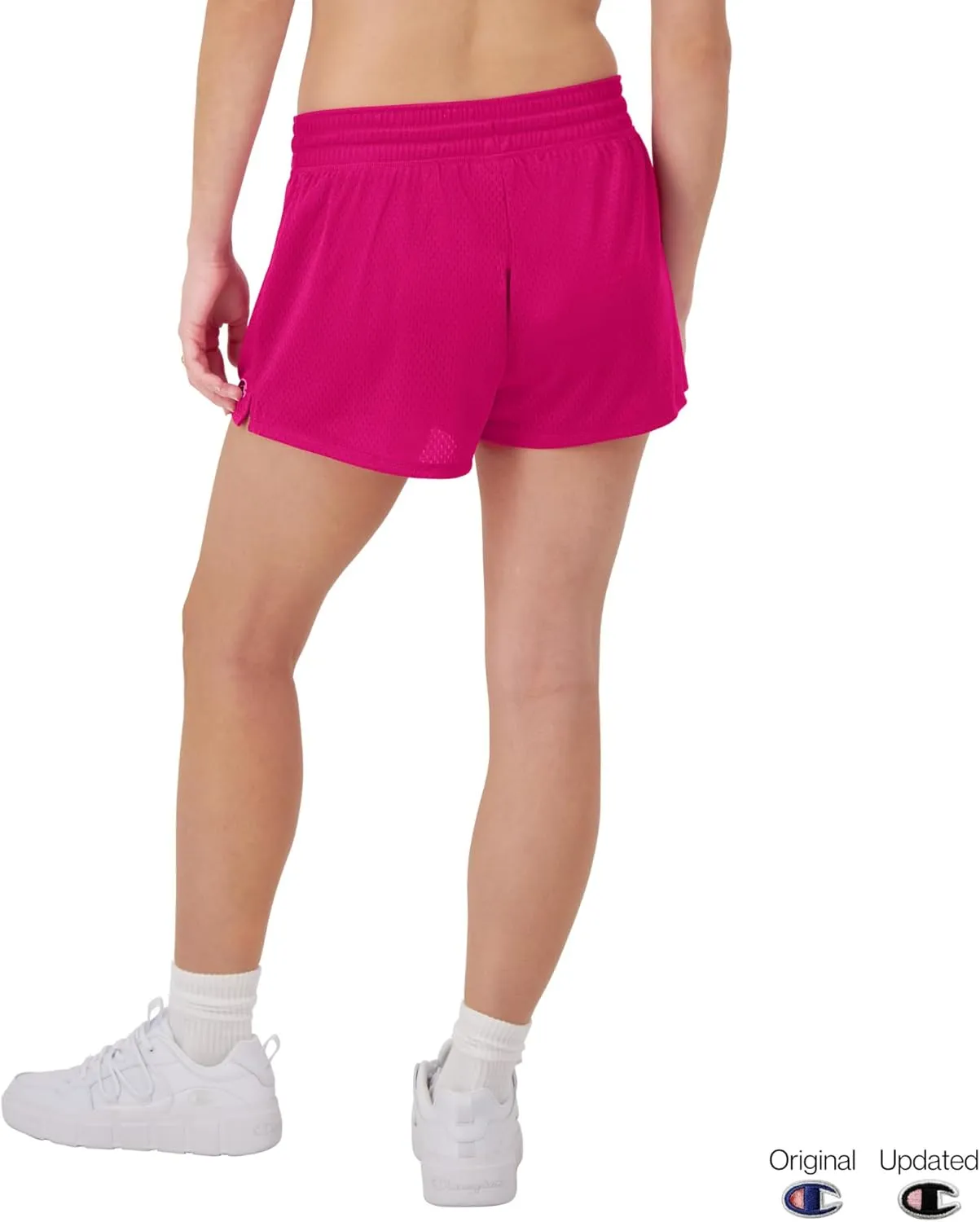 Champion Women's Mesh Shorts, Lightweight Gym Shorts, Mid-rise Workout Shorts for Women, 2.5"