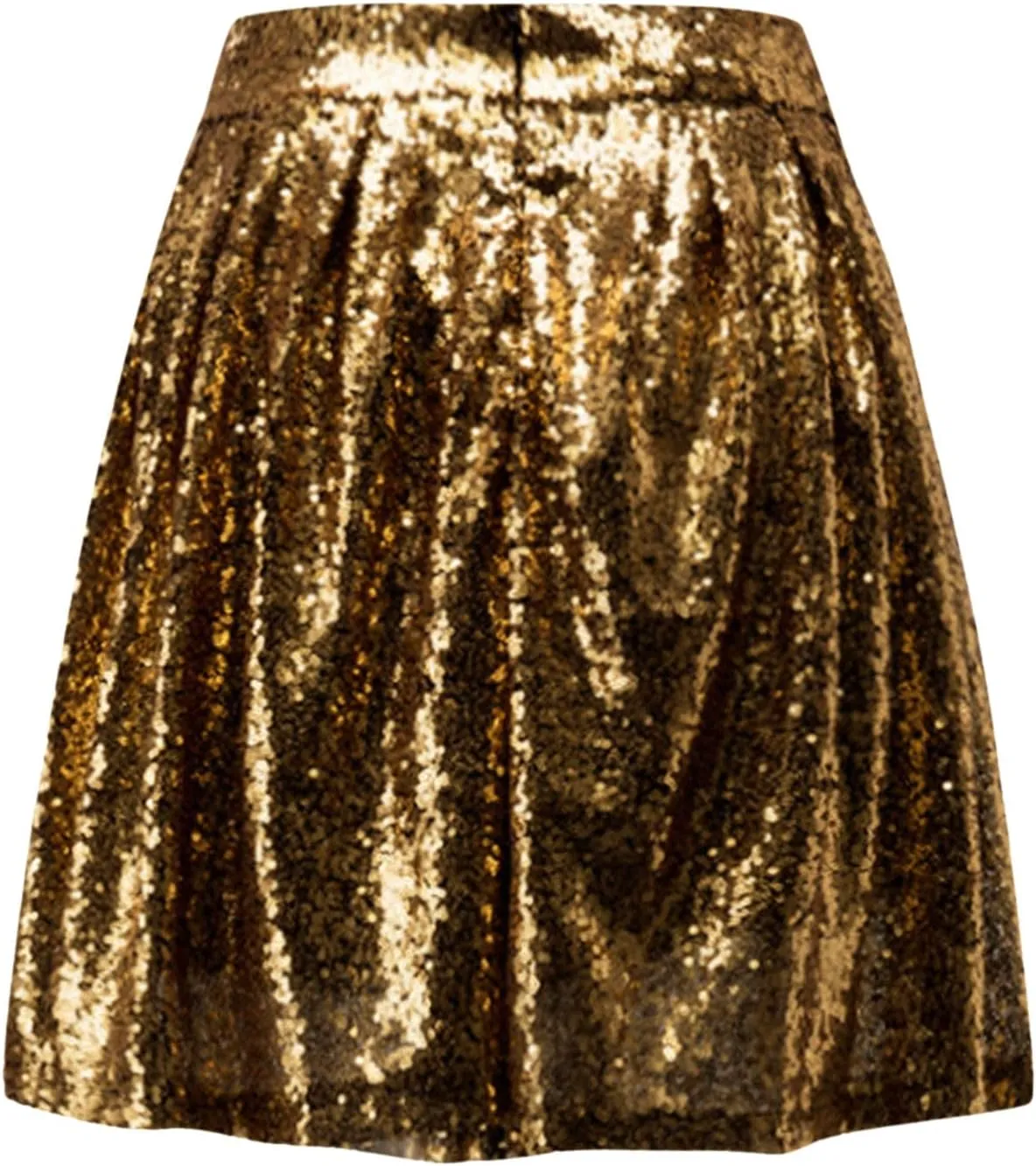 Christmas Skirt Women's Fashion High Waist Pleated Solid Color Short Skirt Loose Sequin Skirt Womens Midi Skirts
