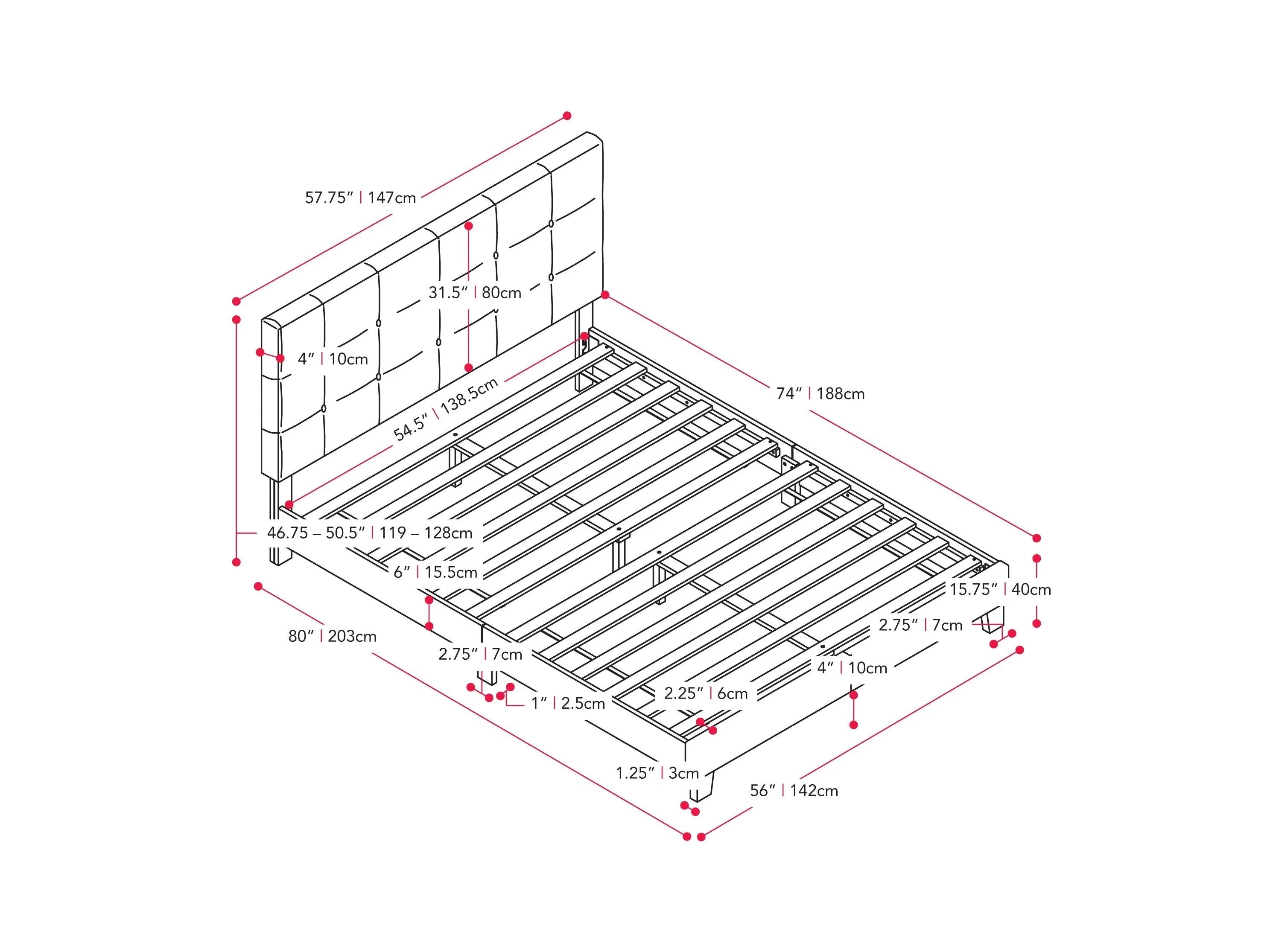 Clay Double/Full Panel Bed