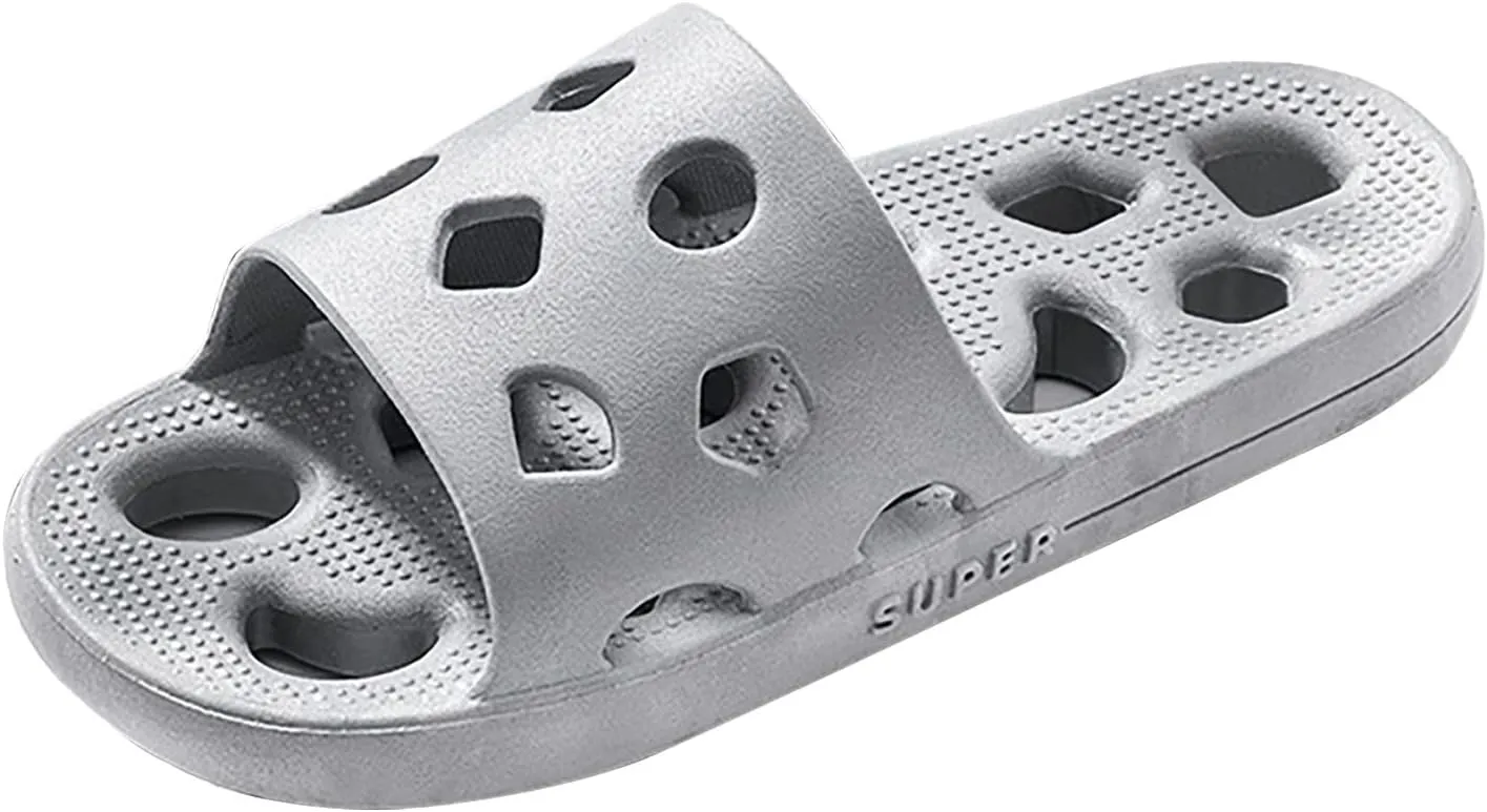 Cloud Slides Mens Shower Shoes Bathroom Slippers Slides for Men Women Slippers for Home Shower Shoes with Drainage Holes