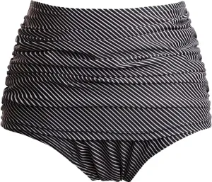 COCOPEAR Women's High Waisted Full Coverage Bikini Bottom Ruched Bathing Suit Bottoms for Women Tummy Control Swim Bottoms