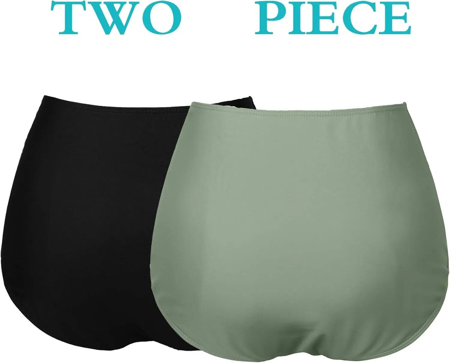 COCOPEAR Women's High Waisted Full Coverage Bikini Bottom Ruched Bathing Suit Bottoms for Women Tummy Control Swim Bottoms