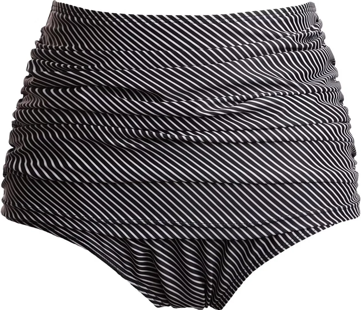COCOPEAR Women's High Waisted Full Coverage Bikini Bottom Ruched Bathing Suit Bottoms for Women Tummy Control Swim Bottoms
