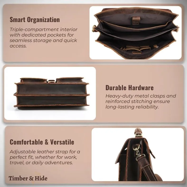 COLMAR | Brown Leather Shoulder Bag