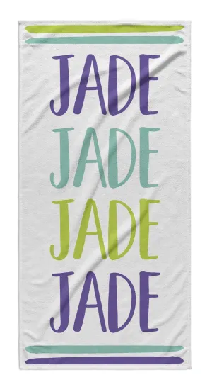 COLORFUL LINE UP PERSONALIZED  PREMIUM TOWEL