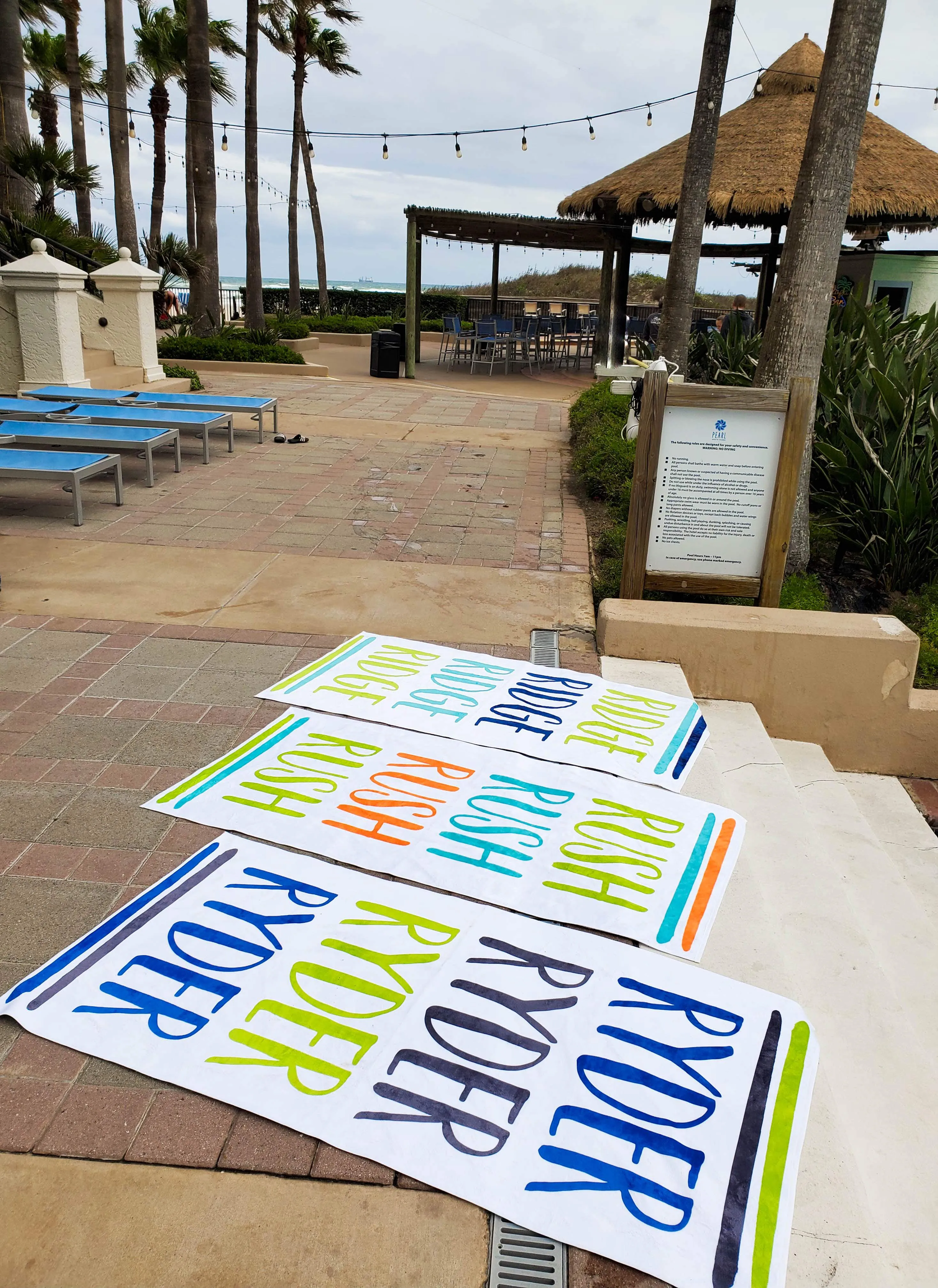 COLORFUL LINE UP PERSONALIZED  PREMIUM TOWEL
