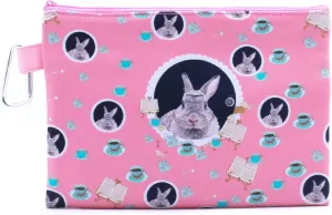 CowCow Cosmetic Organizer Cute Pink Alice Rabbit Canvas Cosmetic Bag