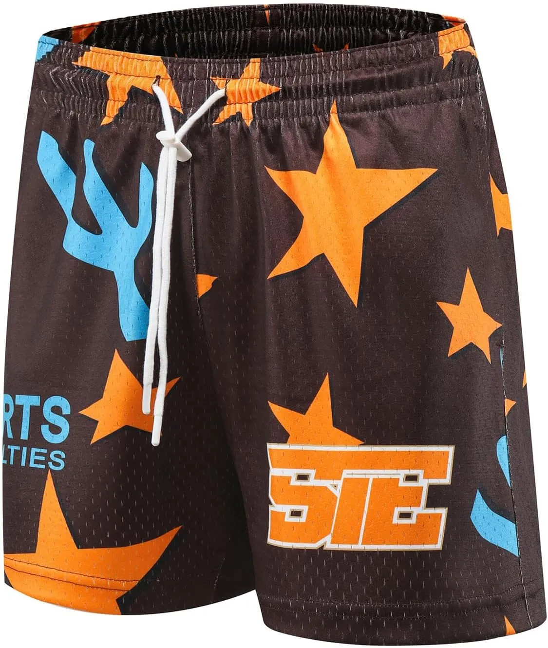 DIOTSR Mens Graphic Basketball Shorts Drawstring Running Workout Shorts Summer Cool Casual Shorts