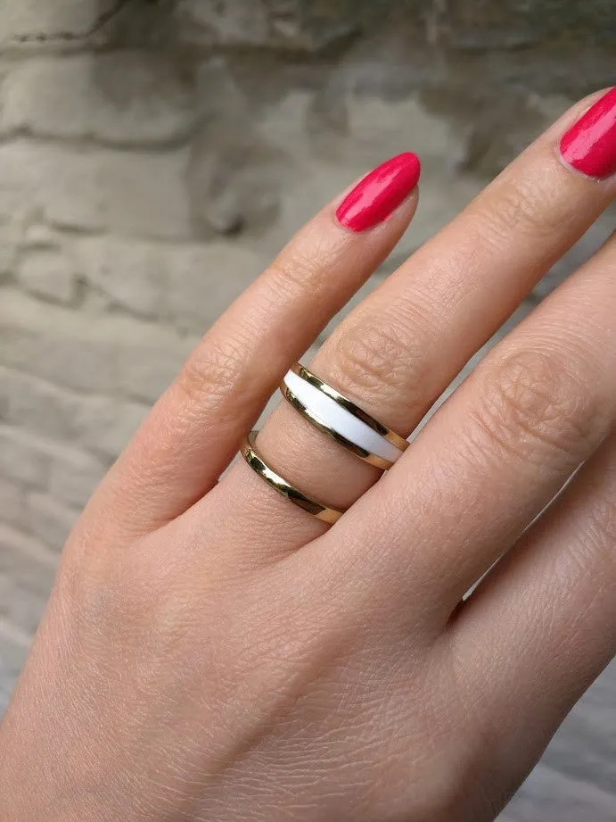 Dyrberg/Kern Ring Frames Gold White