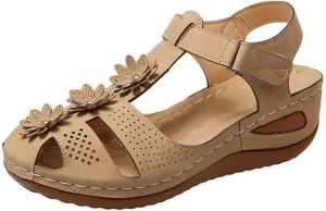 Eduavar Shoes for Women Sandals Dressy, Sandals for Women Casual Summer Close Toed Sandals Ankle Strap Wedge Sandals Shoes