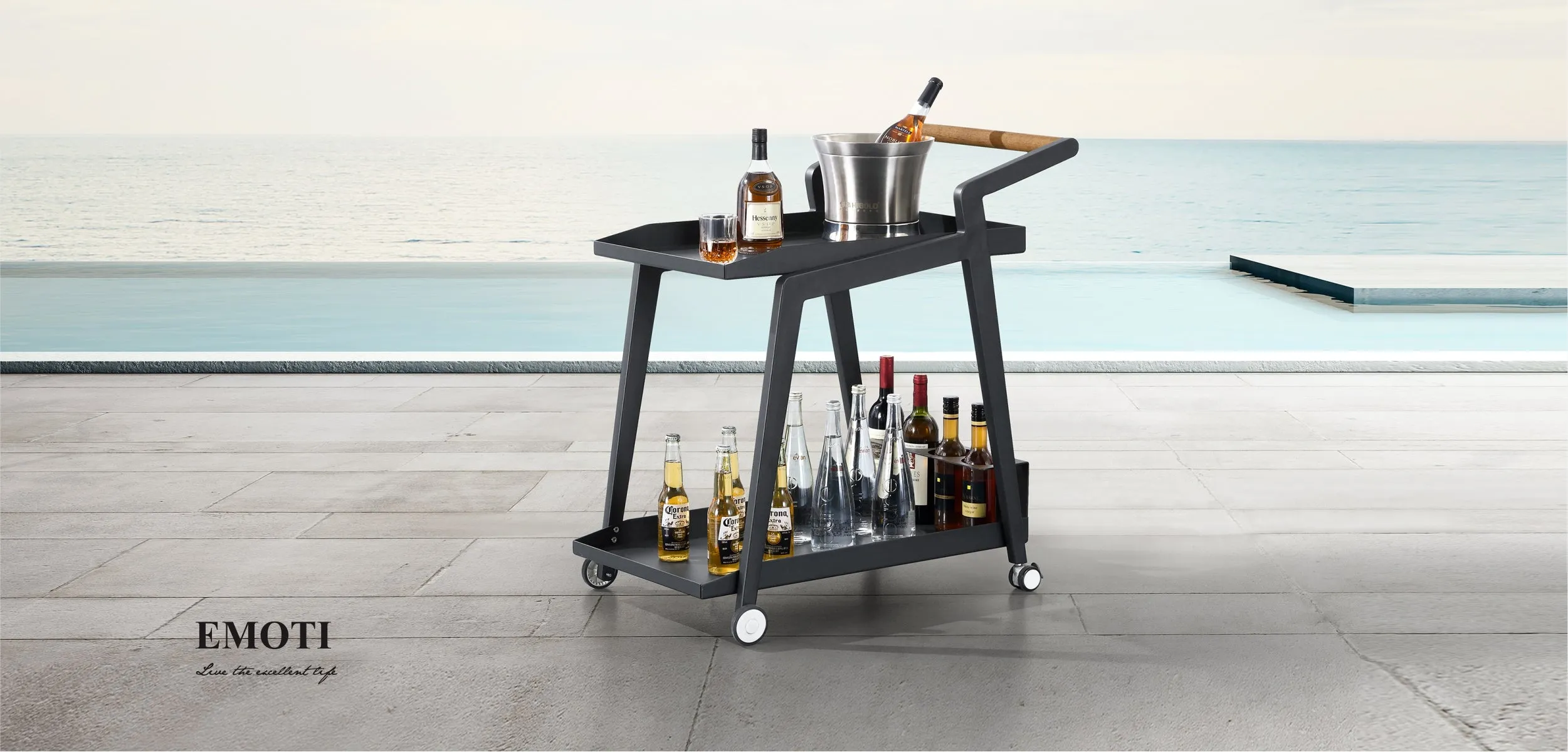 Emoti Drink Trolley Black