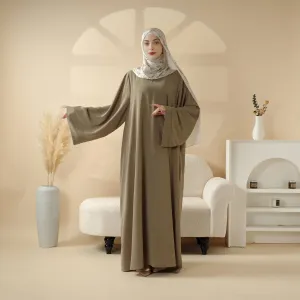 Essential Premium Versatile Pockets 2-Piece Set Loose Closed Abaya (MA120)