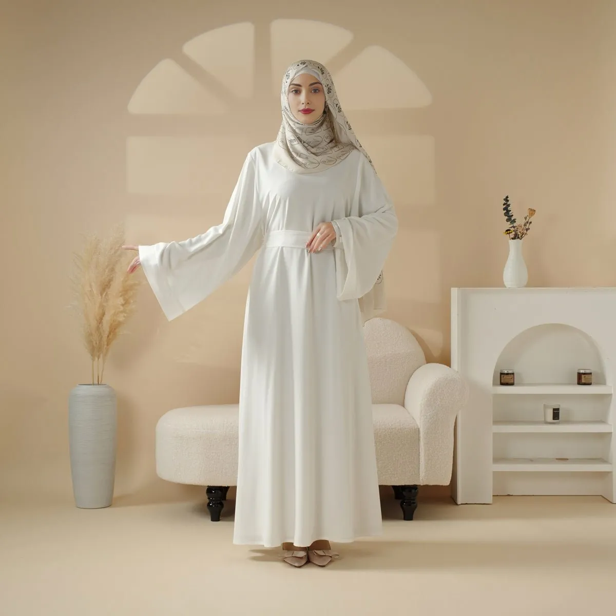 Essential Premium Versatile Pockets 2-Piece Set Loose Closed Abaya (MA120)