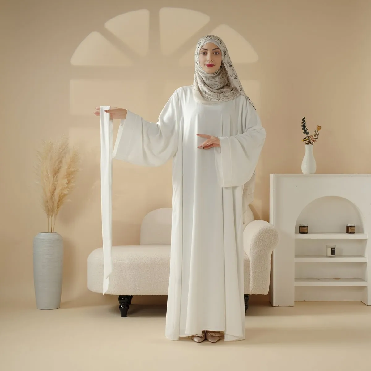 Essential Premium Versatile Pockets 2-Piece Set Loose Closed Abaya (MA120)