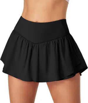 Ewedoos Womens Flowy Shorts with Pockets Tummy Control Athletic Shorts for Women Running Shorts Tennis Skirt Skort